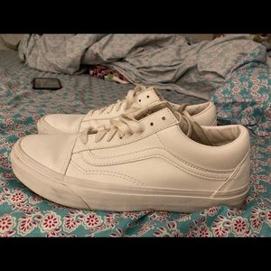 Vans Off The Wall White Leather Sneakers